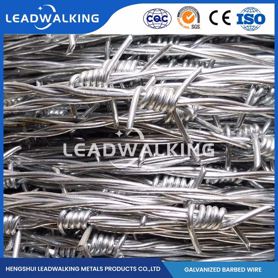 Leadwalking 有刺鉄線有刺鉄線卸売業者 ODM カスタム緑かみそりワイヤー中国 30 ミリメートル針の長さのセキュリティフェンシングシステム亜鉛メッキ有刺鉄線